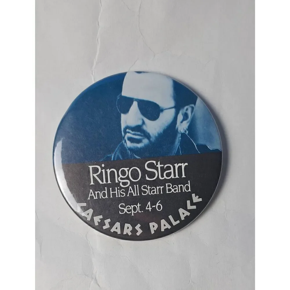 Ringo Starr  All Star Band Promo Button from Atlantic City  Caesars Palace 1990s